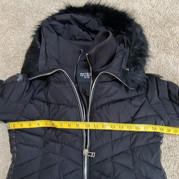 New! Guess small black double zippered puffer jacket. - Picture 12 of 13